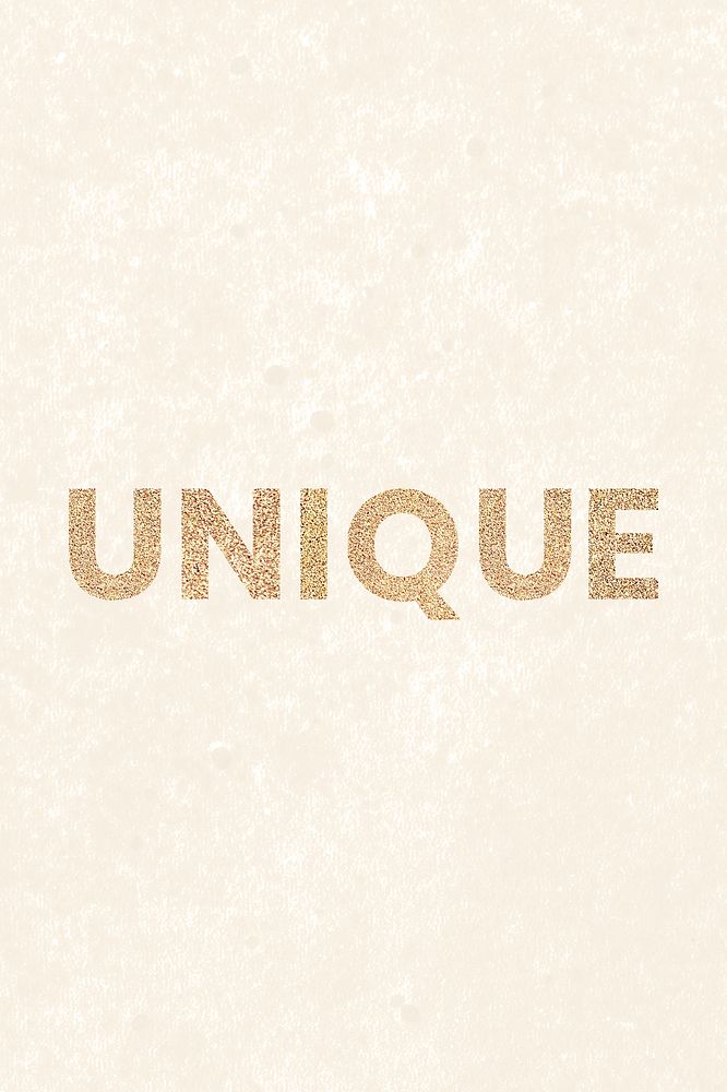 Glittery unique typography on beige background