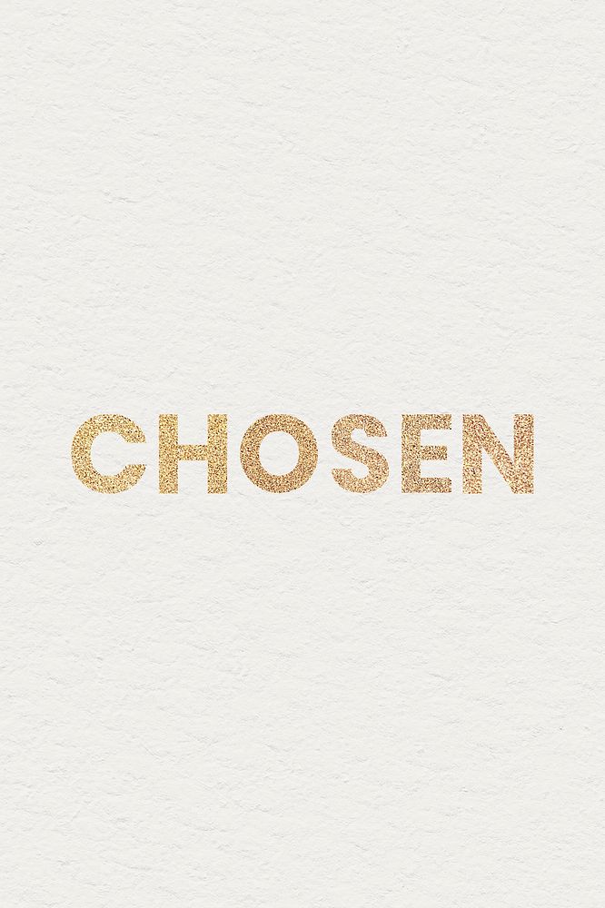 Glittery chosen typography on a beige social template background