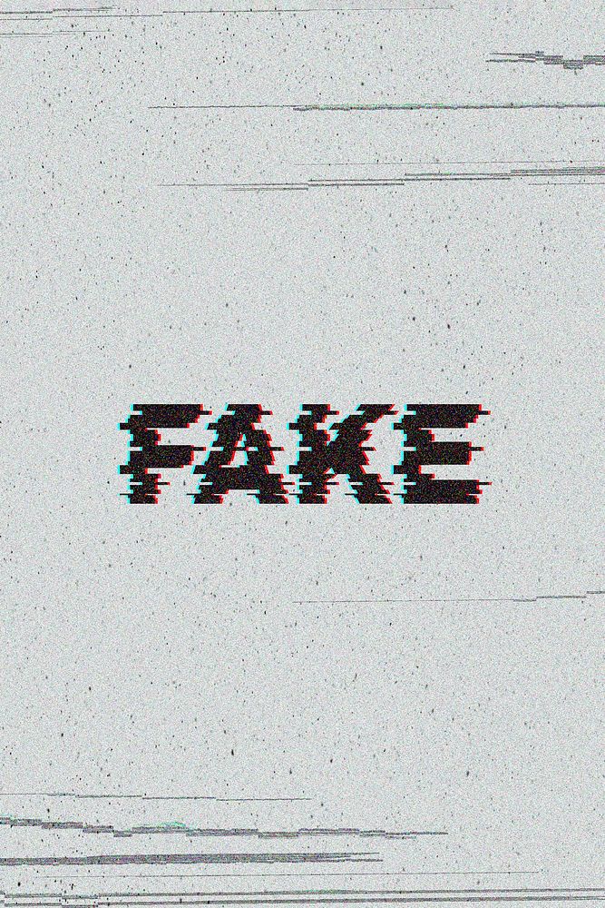 Fake glitch effect typography on a gray background