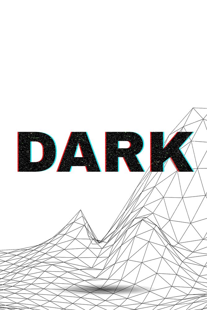 DARK typography wavy background