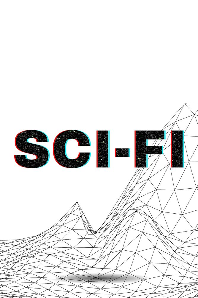SCI-FI typography wavy background