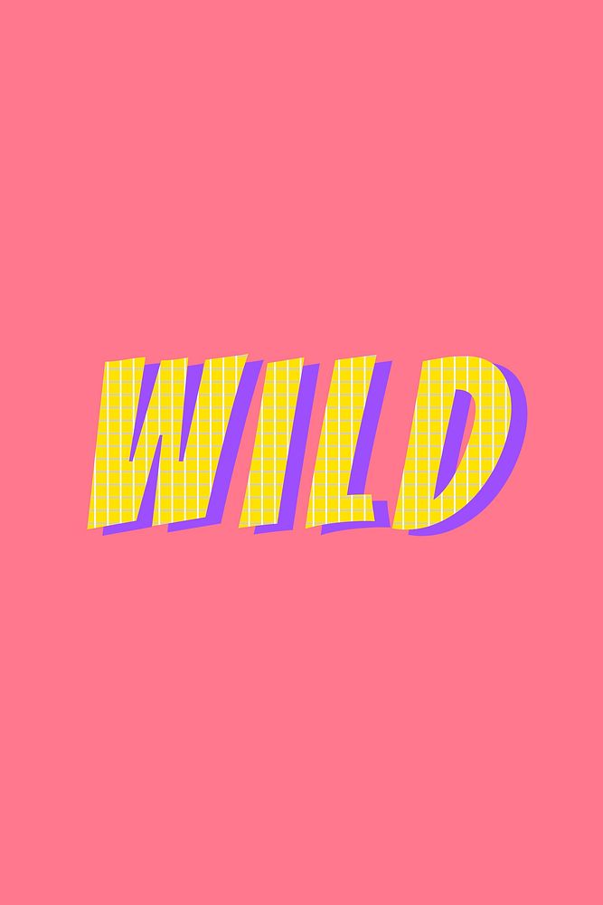 Wild colorful funky typography vector