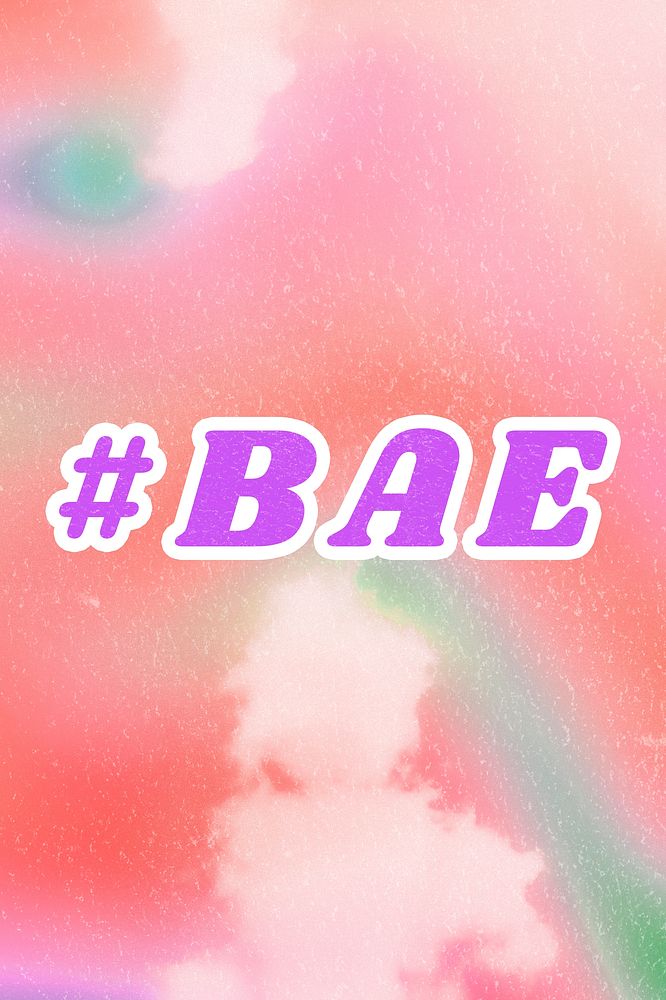 Pink #BAE aesthetic pastel typography illustration