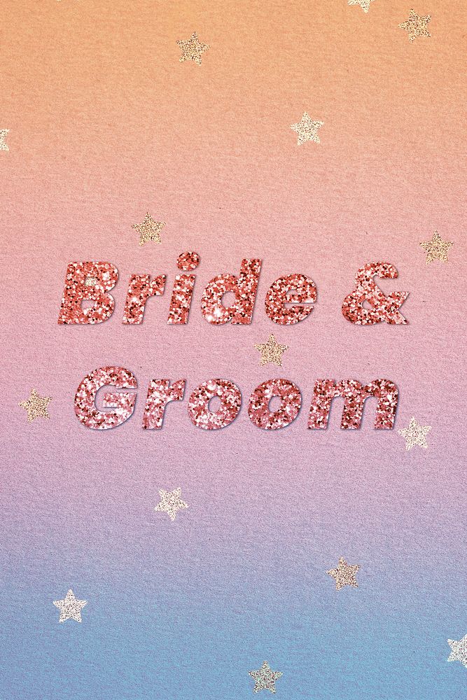 Bride & groom lettering font typography