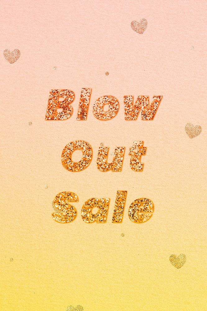 Blow out sale gold glitter text effect