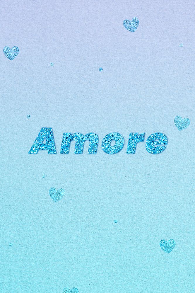 Amore glitter text effect