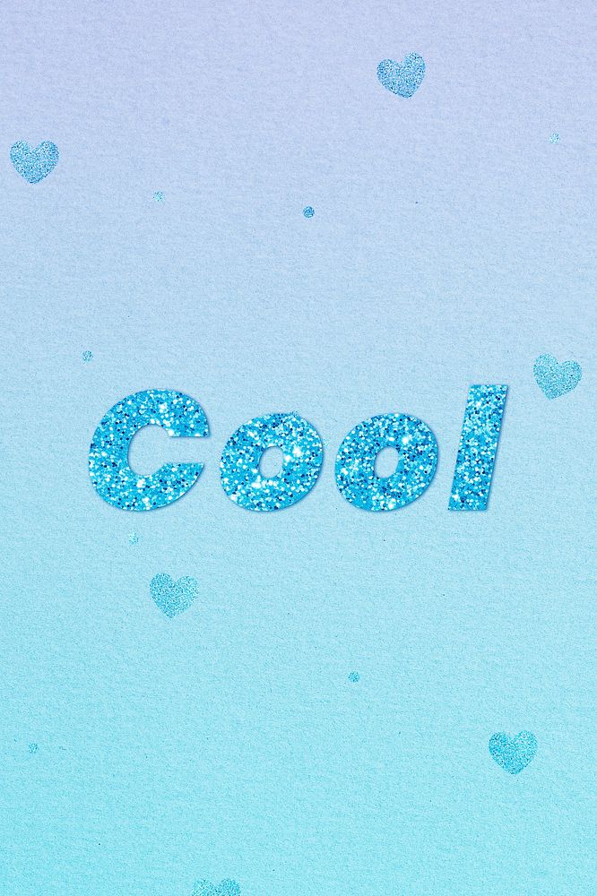 Glittery cool word lettering font