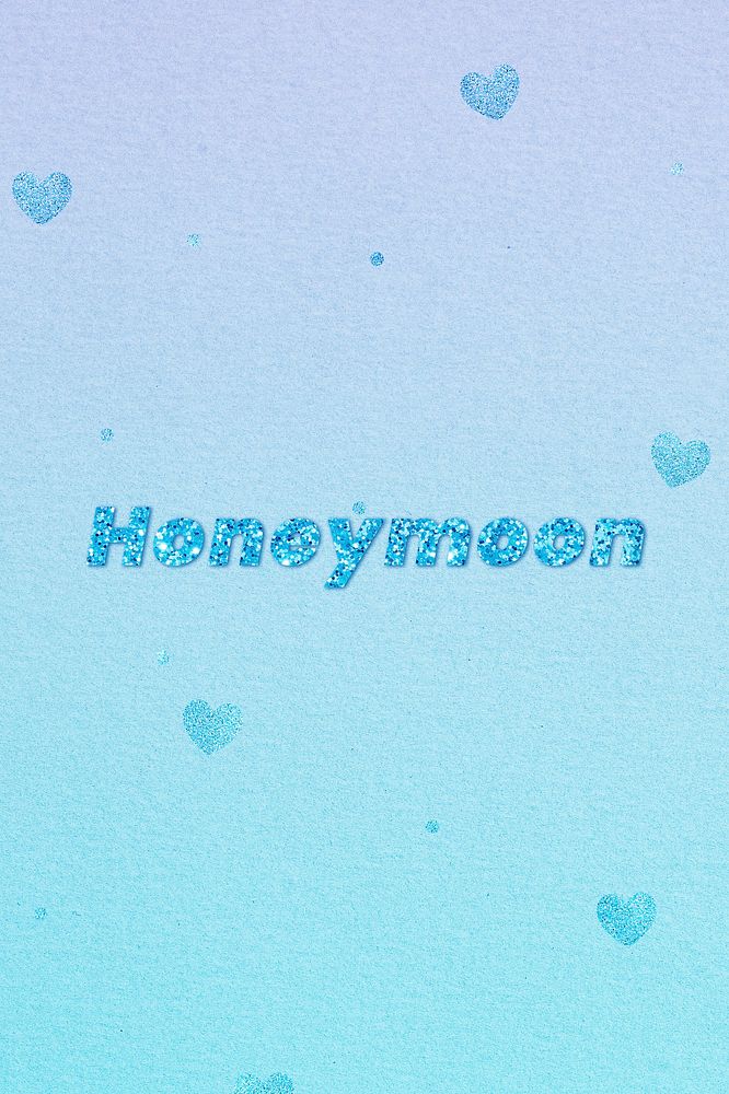 Honeymoon glitter text font