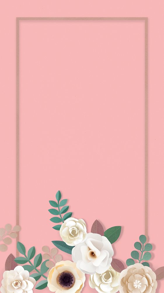 Paper craft flower element card  psd
