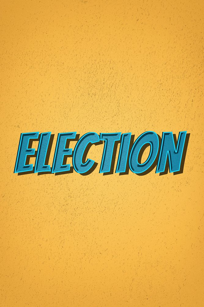 Election comic retro style typography illustration