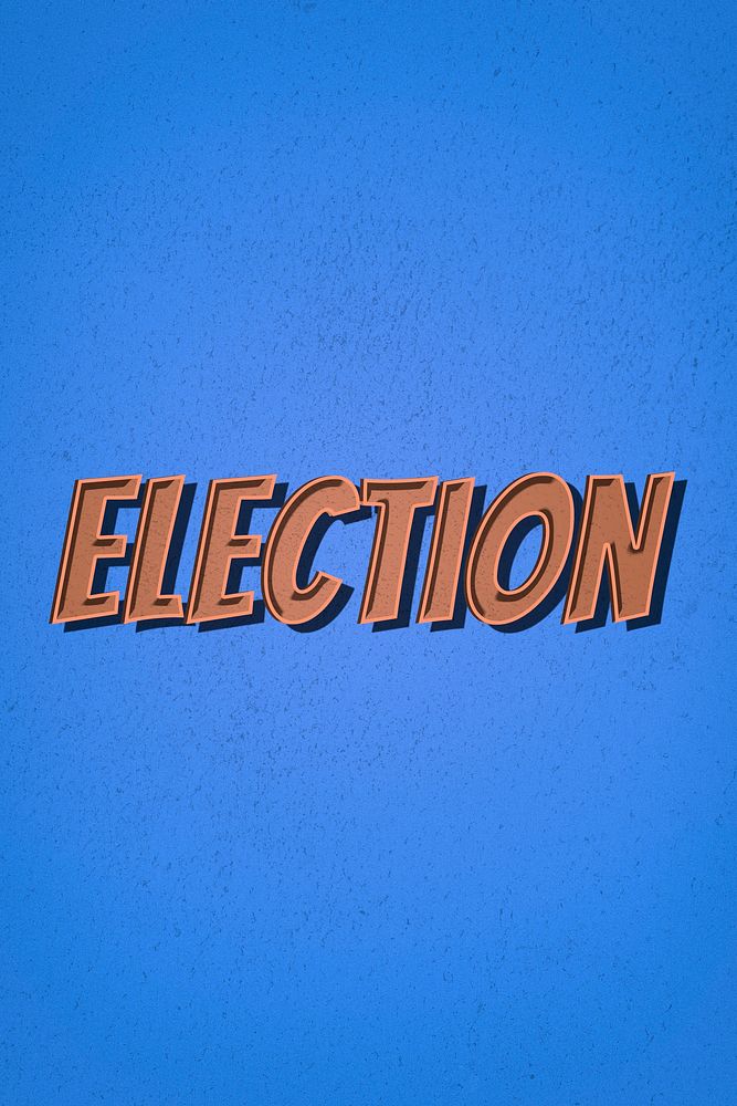 Election retro style shadow typography illustration 