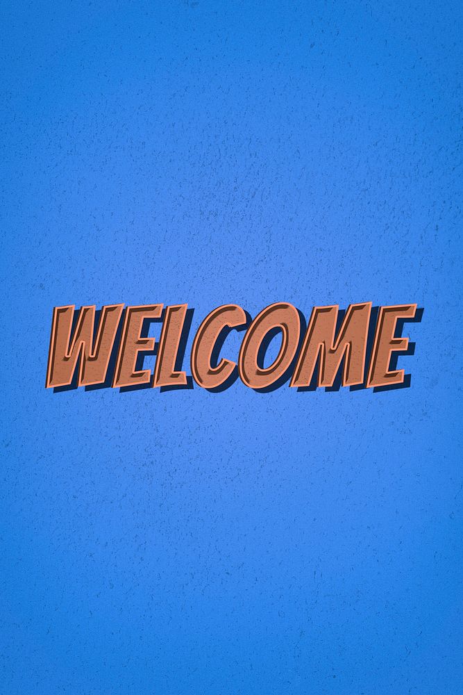 Welcome retro style shadow typography illustration 