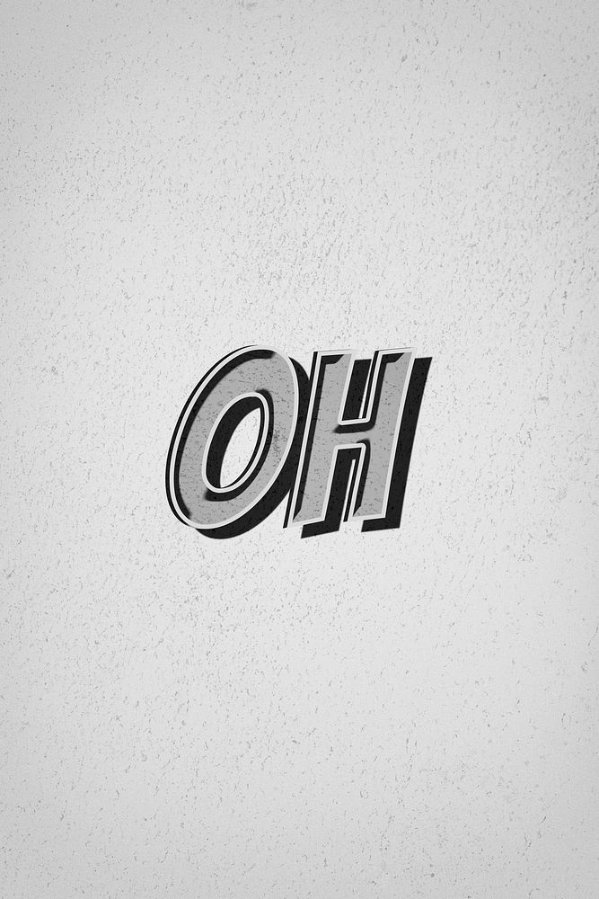 Oh word comic font typography