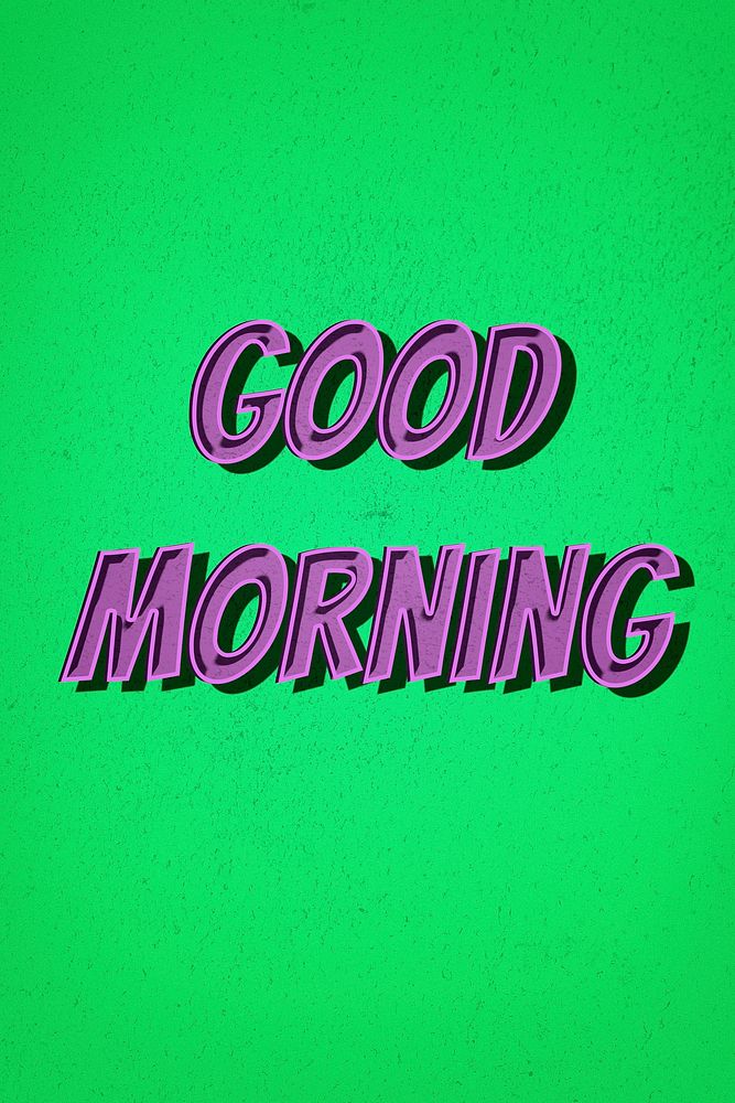 Good morning retro comic typography