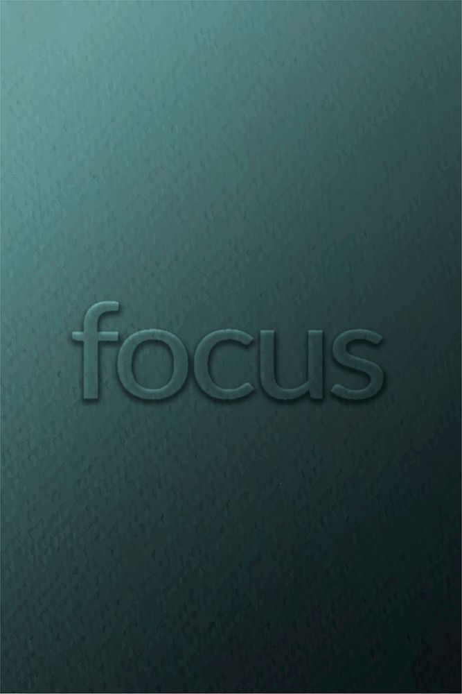 Focus emboss typography vector on paper texture