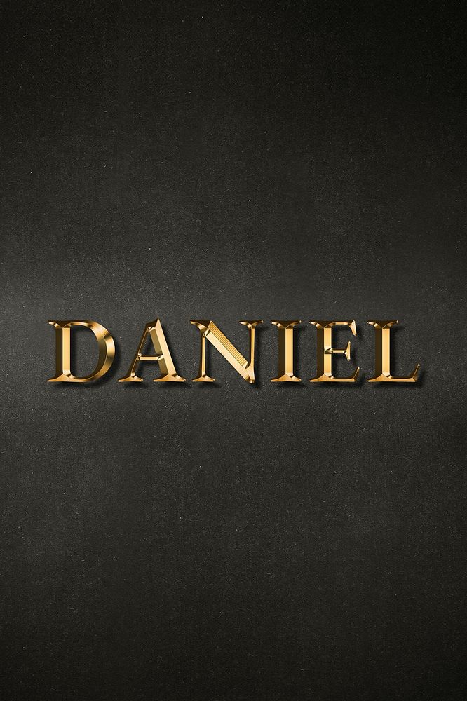 Daniel typography in gold effect design element 