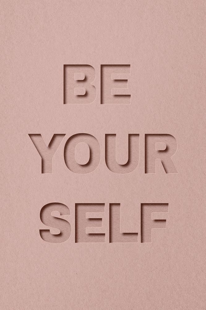Be yourself word bold font typography