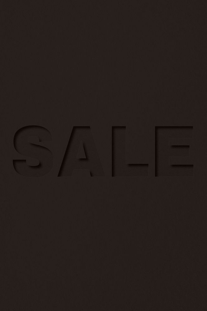 Sale text cut-out font typography