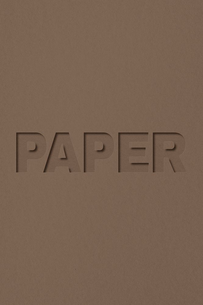 Paper word bold font typography paper texture