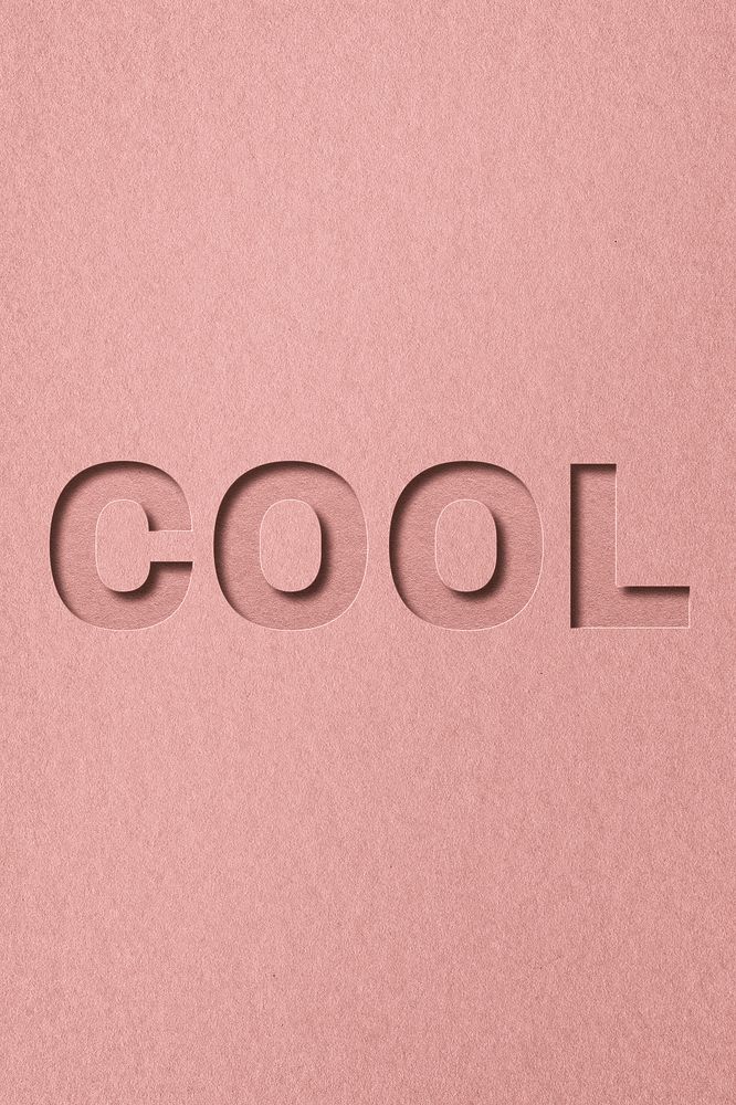 Cool lettering paper cut font typography