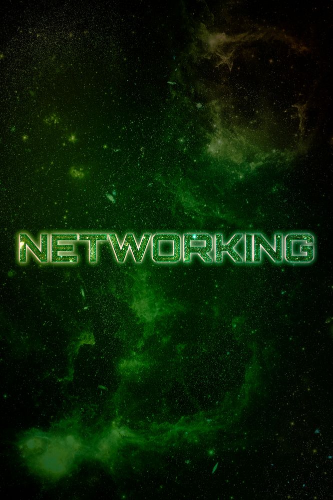 NETWORKING word typography green text