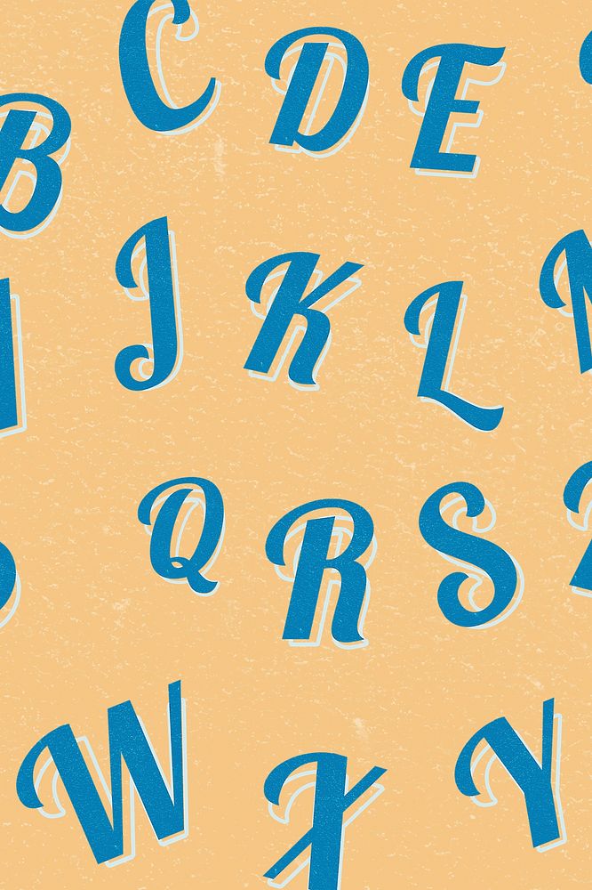 A to Z alphabet pattern retro bold typography banner