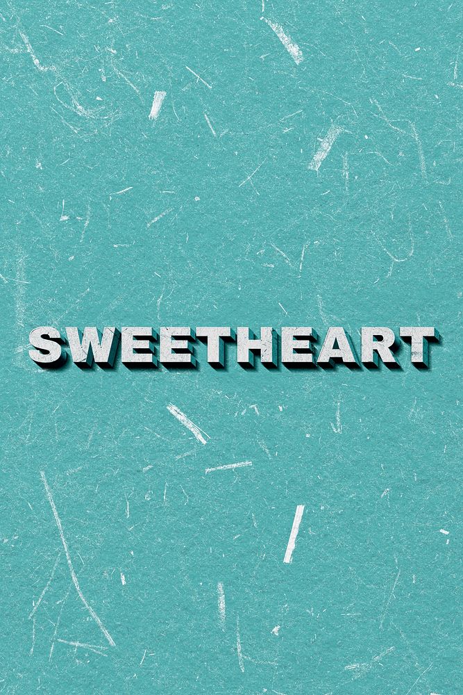 Sweetheart mint green word on paper texture banner