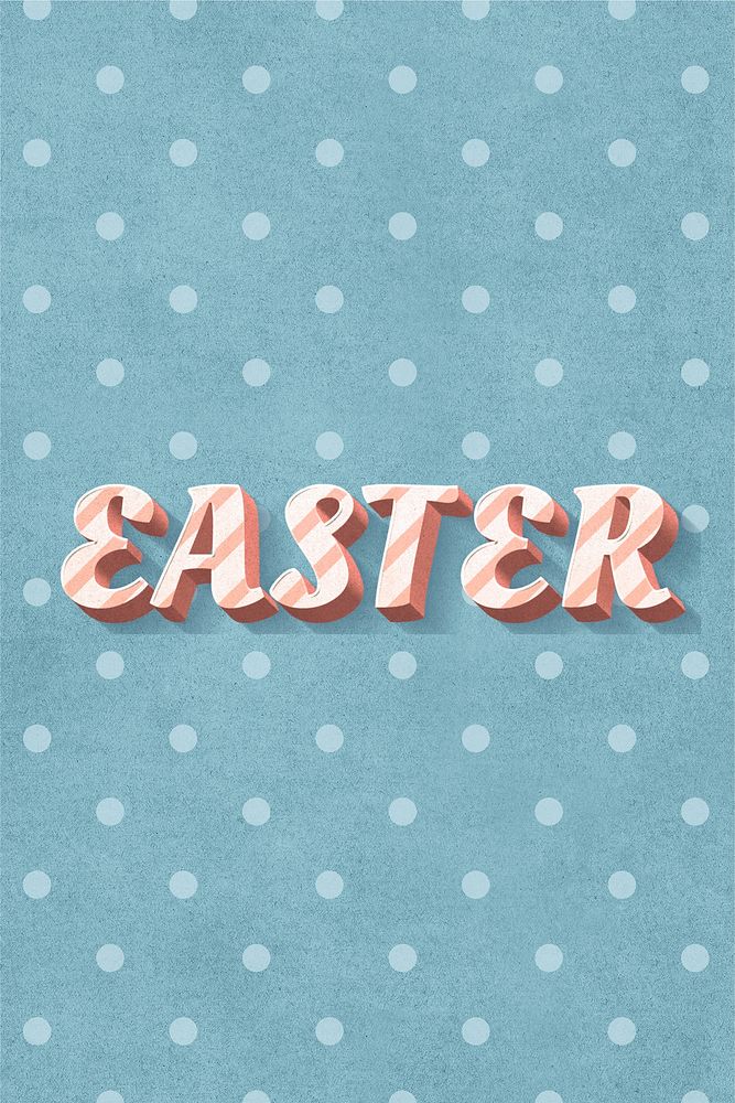 Easter  word candy cane typography