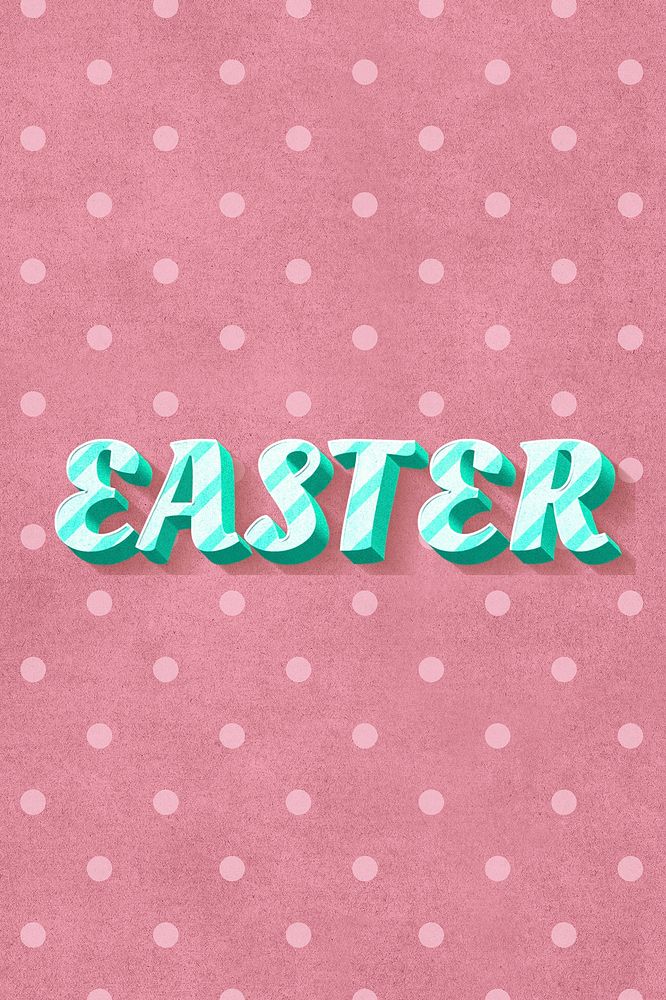 Easter text pastel stripe pattern