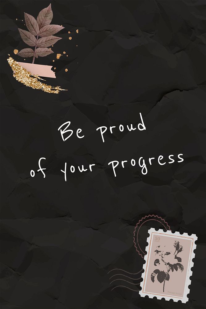 Quote be proud of your progress