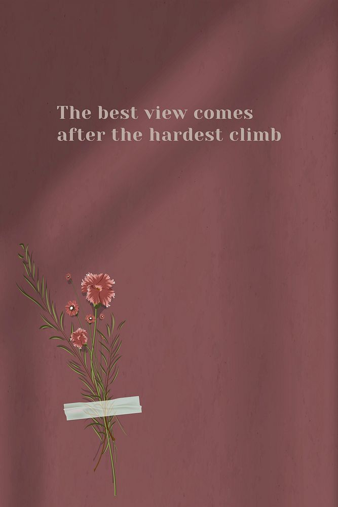 The best view comes after the hardest climb motivational quote