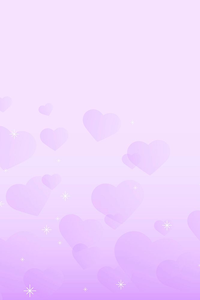 Cute lavender heart border design space