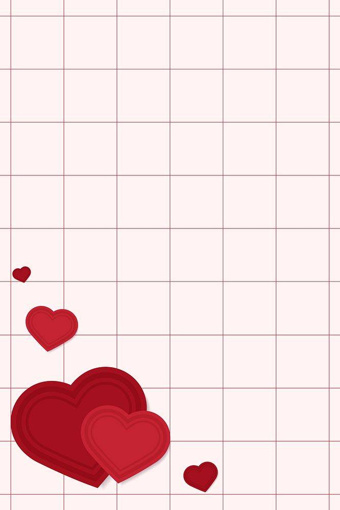 Red side border with hearts design space