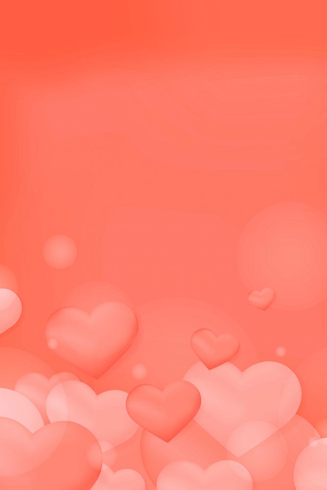 Lovely red background with hearts blank space