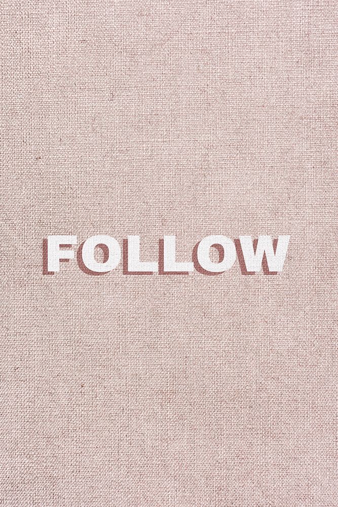 Follow word shadow font typography 