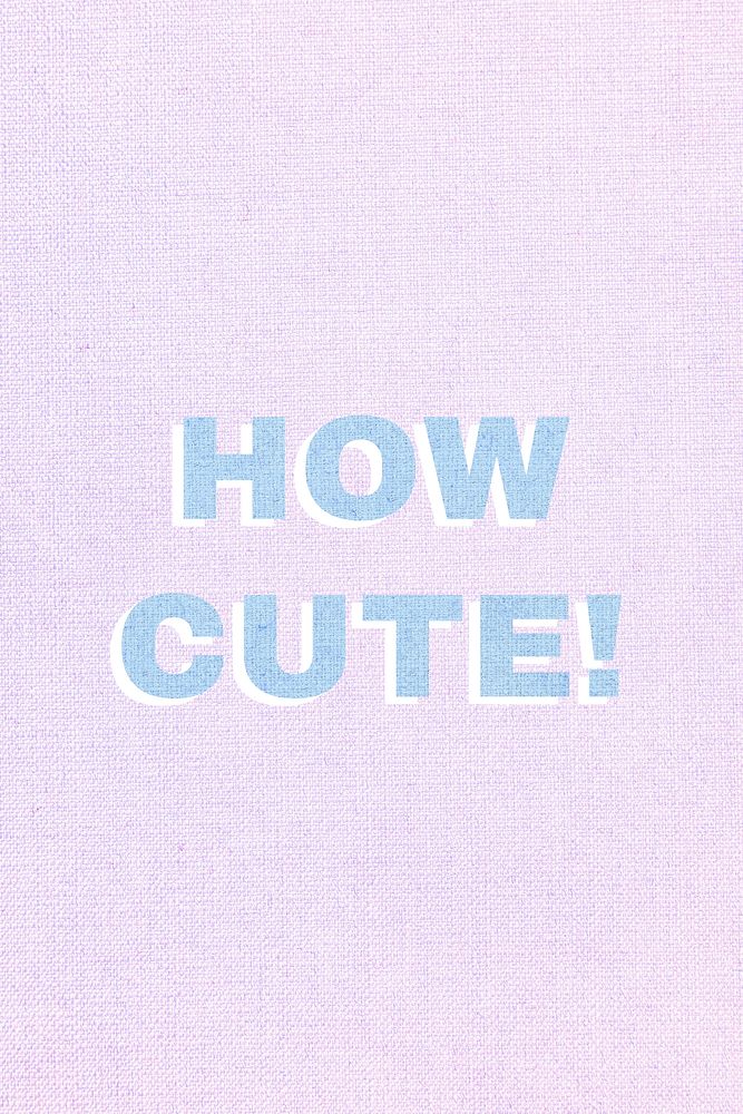 How cute! word pastel textured font typography