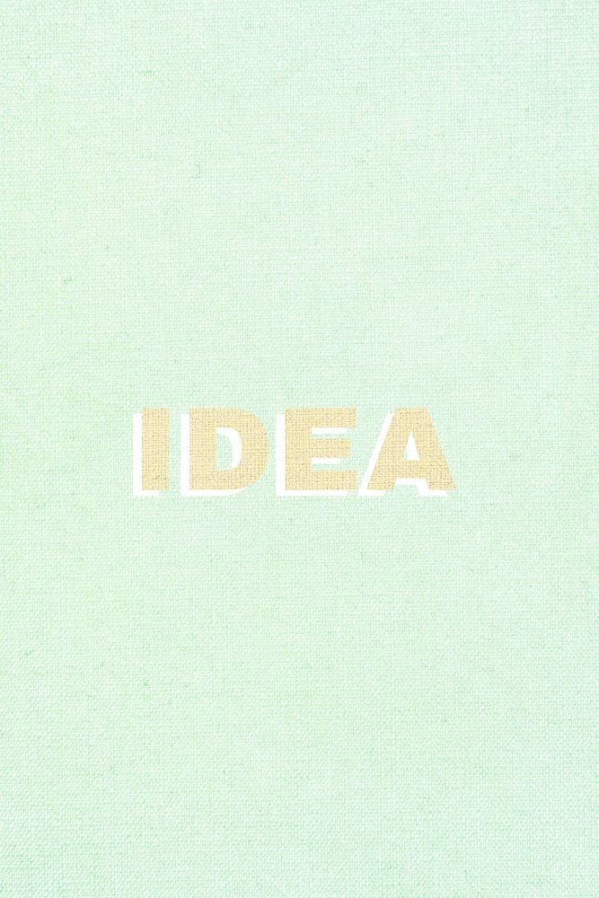 Idea word textured font typography
