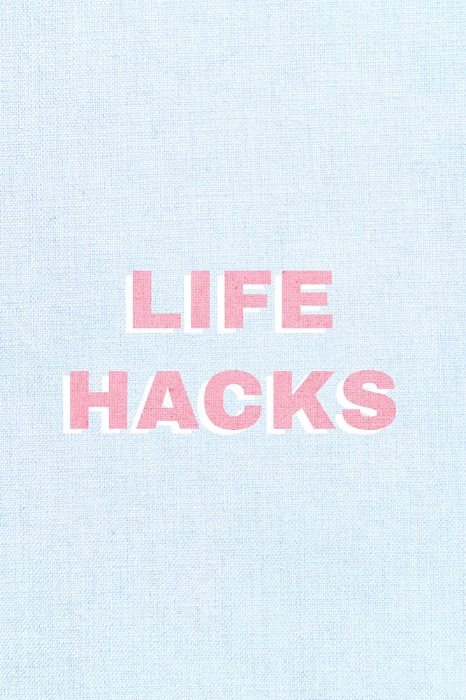 Life hacks word art typography