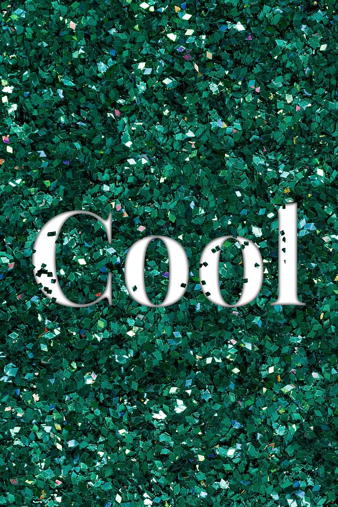 Cool glittery text typography message