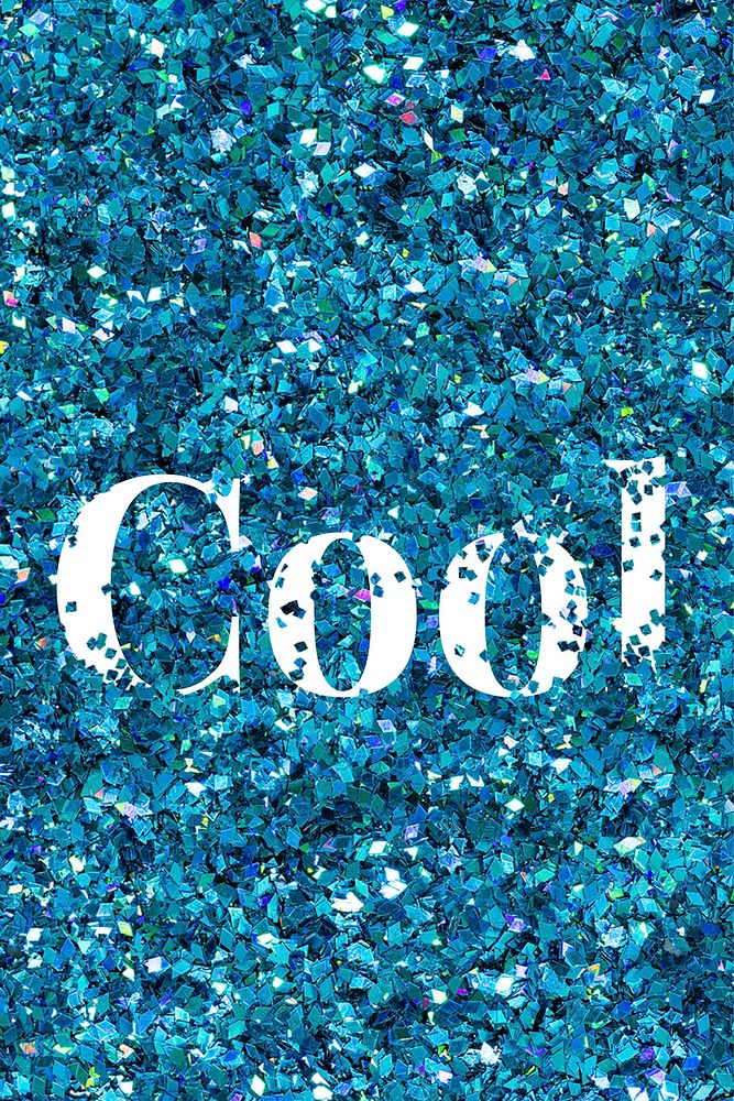 Vector cool glitter word text typography