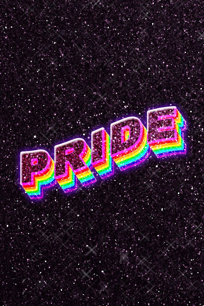 Psd pride typography word text effet 
