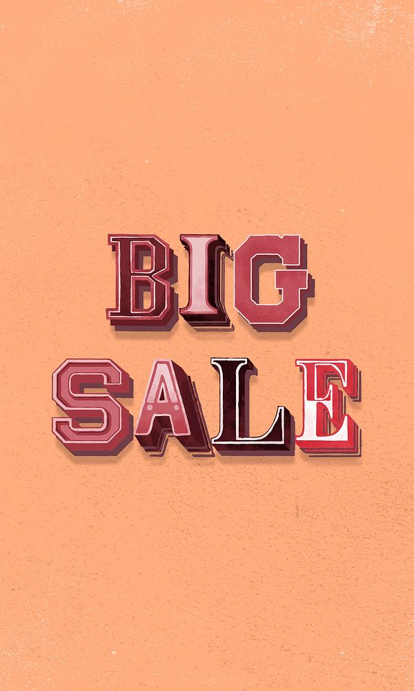 Retro big sale word design