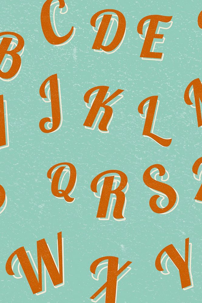 A-Z retro alphabet bold fonts lettering typography
