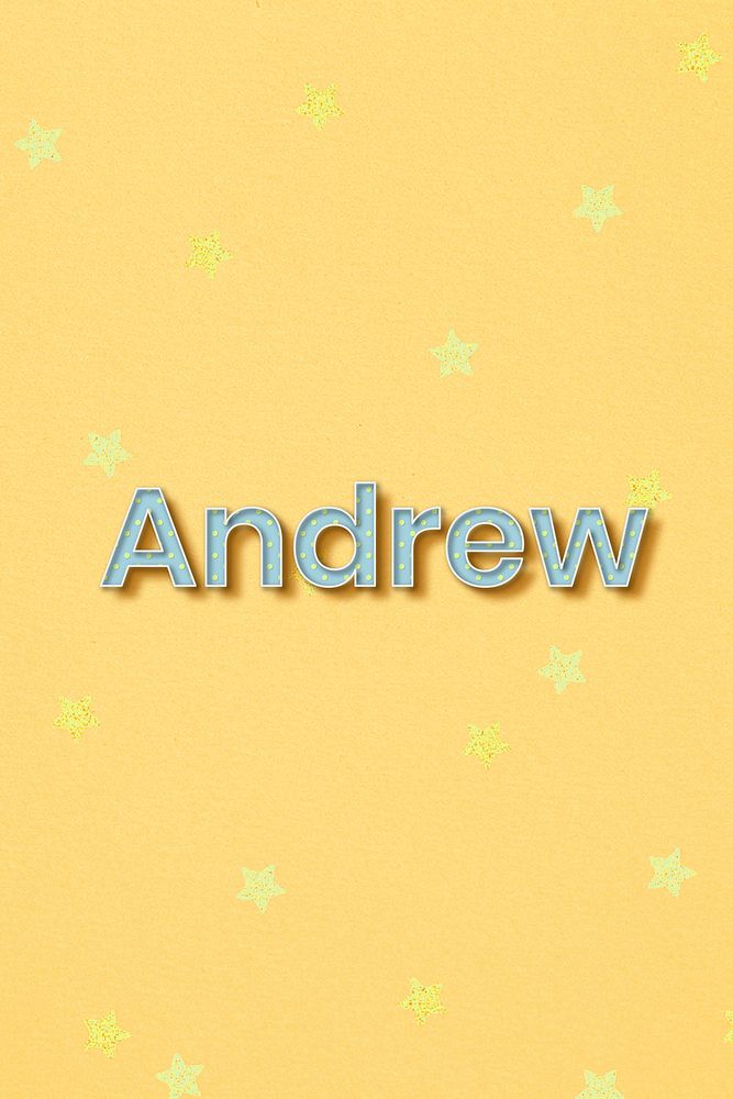 Male name Andrew typography word