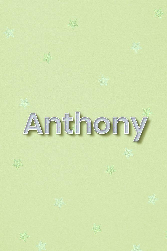 Polka dot Anthony name typography