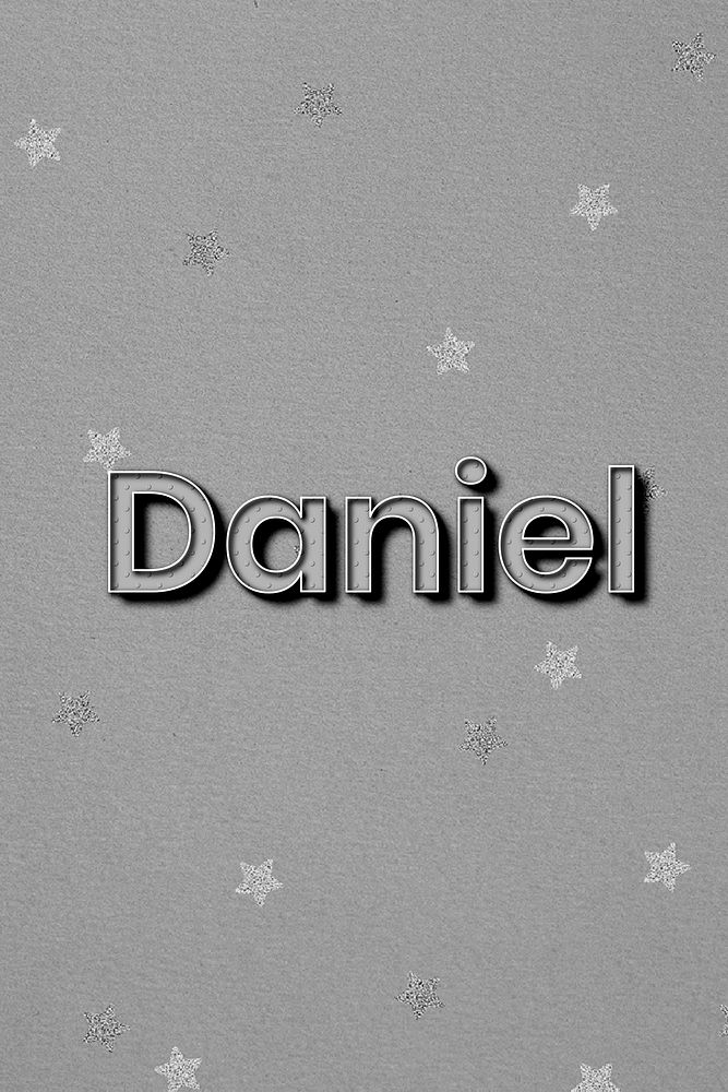 Daniel name polka dot lettering font typography