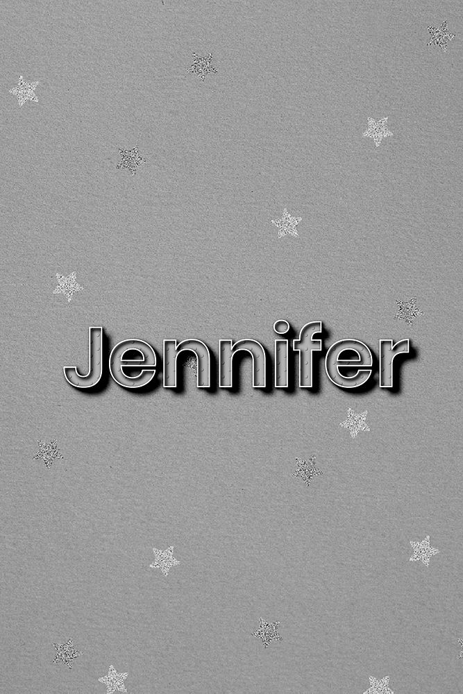 Jennifer name polka dot lettering font typography