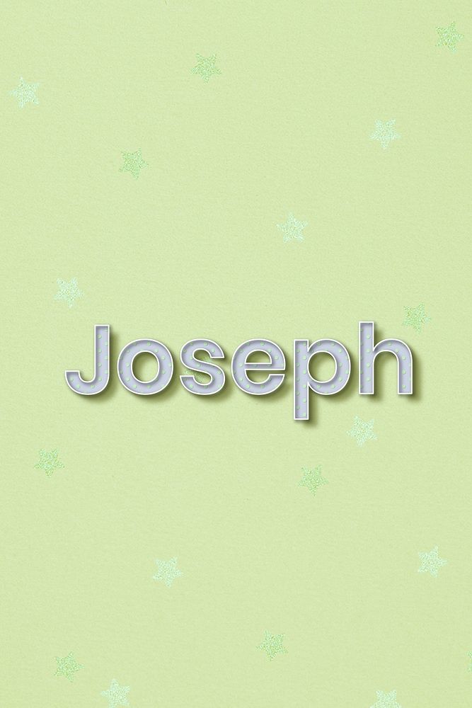 Polka dot Joseph name typography