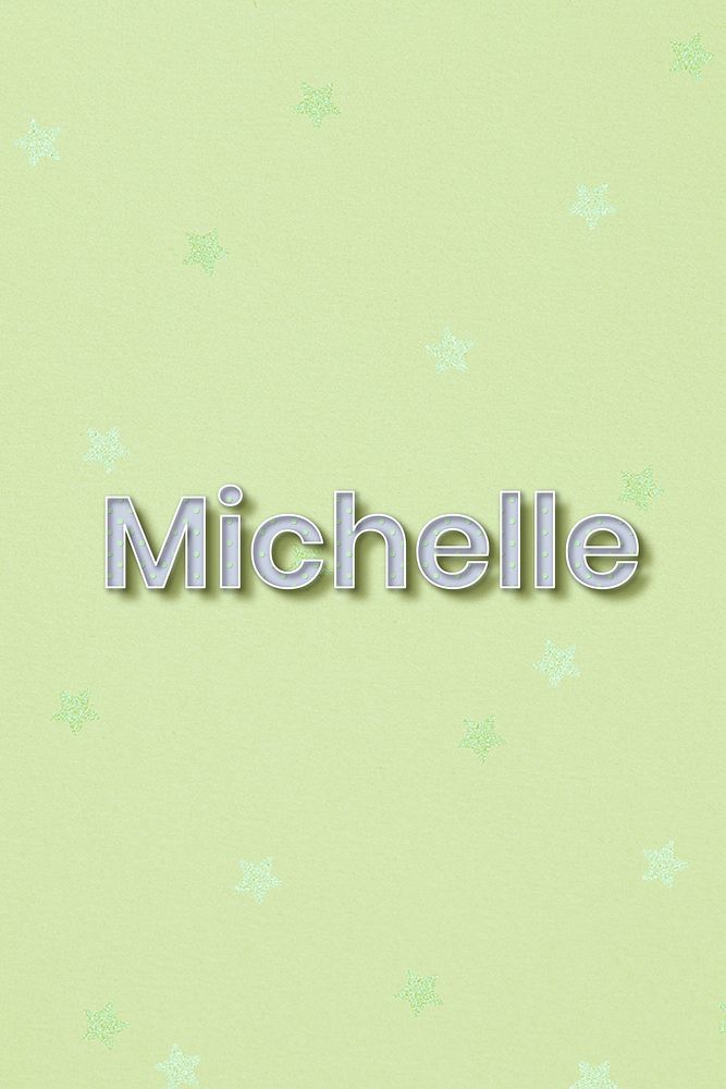 Polka dot Michelle name typography