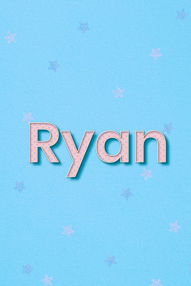 Ryan male name typography text